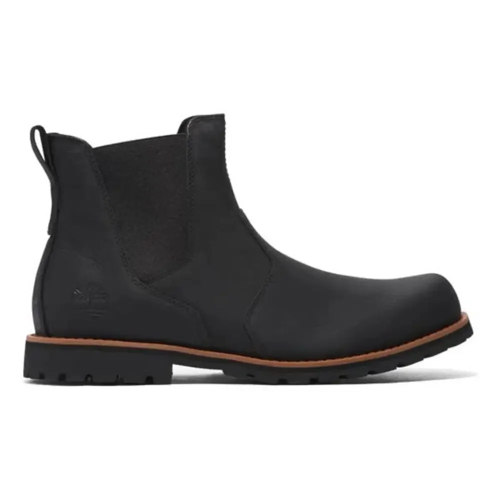 TIMBERLAND MEN'S 11.5 ATTLEBORO MID CHELSEA BOOT JET BLACK TB0A624N015 NIB